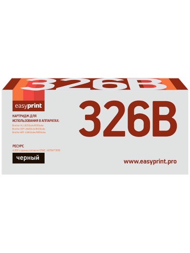 326BK Картридж EasyPrint LB-326BK для Brother HL-L8250/8350/DCP-L8400/8450/MFC-L8650/8850 (4000 стр.) черный