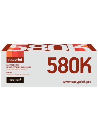 Тонер-картридж EasyPrint LK-580K для Kyocera FS-C5150DN/ECOSYS P6021 (3500 стр.) черный, с чипом