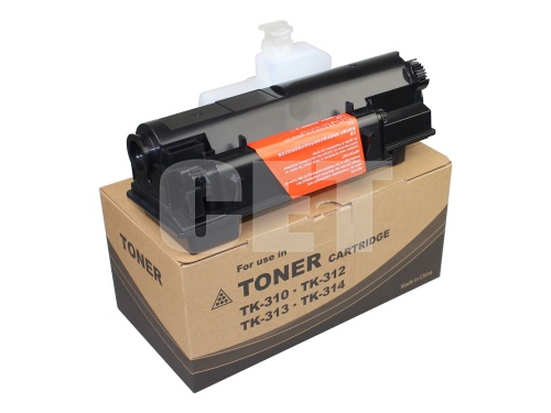 Тонер-картридж + бункер отработки (без чипа) для Kyocera FS-2000D (CET), 365г, CET8164