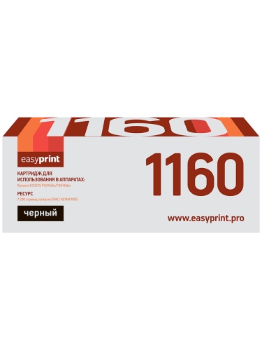 Тонер-картридж EasyPrint LK-1160 для Kyocera ECOSYS P2040dn/P2040dw (7200 стр.) с чипом