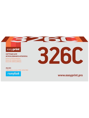 326C Картридж EasyPrint LB-326C для Brother HL-L8250/8350/DCP-L8400/8450/MFC-L8650/8850 (3500 стр.) голубой